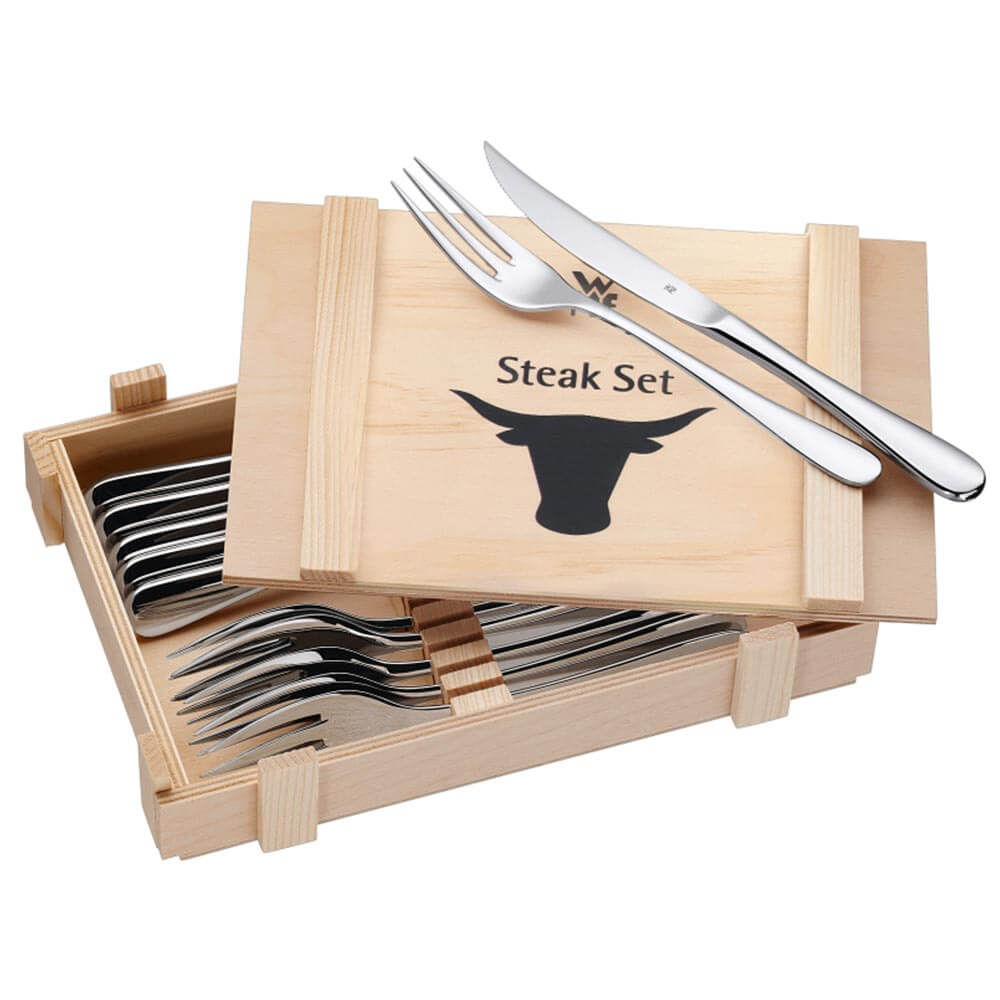 Steakbesteck Set 12 Teilig In Holzkiste